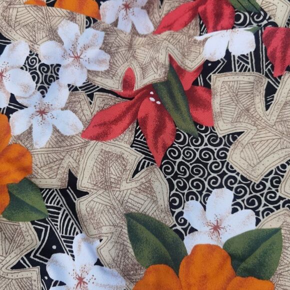 80s One Piece Tropical Swimsuit Floral Crossover Front With Plunge Low Back - Picture 4 of 8